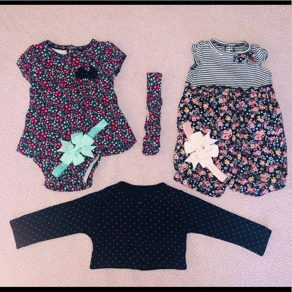 Baby girl lot including 3 adorable headbands